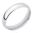 thumbnail image 1 of 14K White Gold 4mm Comfort Fit Classic Domed Plain Wedding Band (Size 3 to 14), 11.5, 1 of 1