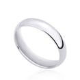 thumbnail image 1 of 14K White Gold 4mm Comfort Fit Classic Domed Plain Wedding Band (Size 3 to 14), 12.5, 1 of 2