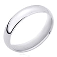 thumbnail image 1 of 14K White Gold 4mm Comfort Fit Classic Domed Plain Wedding Band (Size 3 to 14), 3, 1 of 1