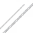 thumbnail image 1 of 14K White Gold 4mm Figaro 3+1 Concave Chain :  22", 1 of 4