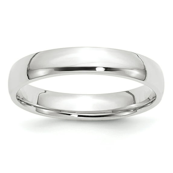 14K White Gold 4mm Light Weight Comfort Fit Band Ring Size 7