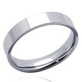 thumbnail image 1 of 14K White Gold 4mm Plain Comfort Fit Flat Style Wedding Band (Size 3 to 13), 4.5, 1 of 2