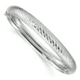 thumbnail image 1 of 14K White Gold 5 & 16 Textured Bangle Bracelet, 1 of 5