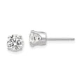thumbnail image 1 of 14K White Gold 5.5 mm Round Stud Earrings Mounting with Backs, 1 of 1