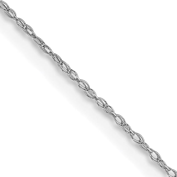 14K White Gold .5 mm Carded Cable Rope Chain (20 X 0.5) Made In United States 5rw-20