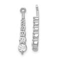 thumbnail image 1 of 14K White Gold 5-stone Dangle Diamond Jacket Mounting Earring, 1 of 1