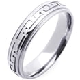 thumbnail image 1 of 14K White Gold 5mm Greek Sign Wedding Band (Size 5 to 12), 9, 1 of 1