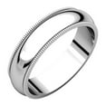 thumbnail image 1 of 14K White Gold 5mm Milgrain Comfort Fit Wedding Band, 1 of 4