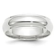 thumbnail image 1 of 14K White Gold 6 mm Half Round with Edge Band, Size 11, 1 of 1