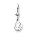 thumbnail image 1 of 14K White Gold 6 mm Round Leverback Mounting Earrings, 1 of 1
