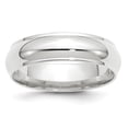 thumbnail image 1 of 14K White Gold 6mm Half Round with Edge Band Ring Size 7, 1 of 7
