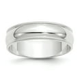 thumbnail image 1 of 14K White Gold 6mm Light Weight Milgrain Half Round Band Ring Size 11.5, 1 of 7