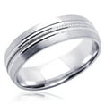thumbnail image 1 of 14K White Gold 6mm Matte Finish Comfort Fit Wedding Band (Size 5 to 12), 9.5, 1 of 1