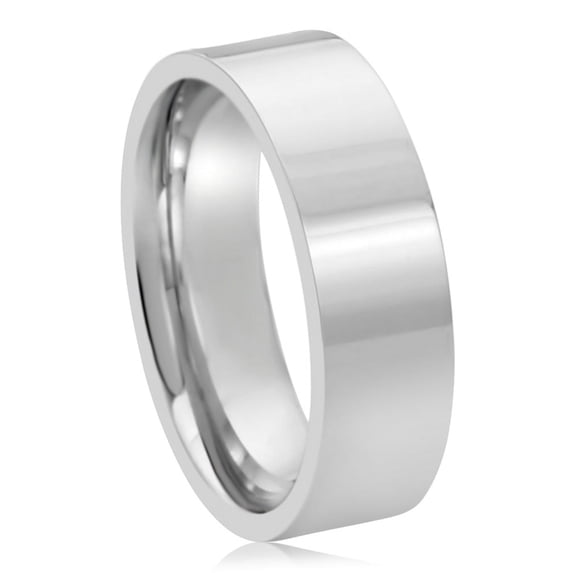 14K White Gold 6mm Plain Comfort Fit Flat Style Wedding Band (Size 4 to 13.5), 11