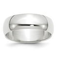 thumbnail image 1 of 14K White Gold 7 mm Half-round Wedding Band, Size 12, 1 of 1