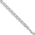 thumbnail image 1 of 14K White Gold 7In 4.5Mm Hollow Double Link Charm Bracelet (Width 4.5) (Length 7) - Jbsp, 1 of 5