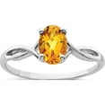 thumbnail image 1 of 14K White Gold 7X5mm Oval Citrine Ring (Size 6) Made In United States y2198ci, 1 of 5