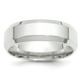 thumbnail image 1 of 14K White Gold 7mm Bevel Edge Comfort Fit Band Ring Size 7.5, 1 of 7