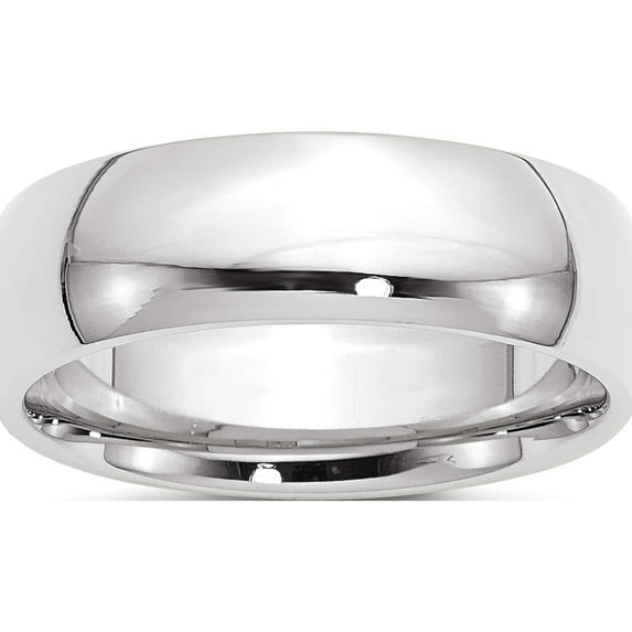 14K White Gold 7mm Comfort-Fit Band (Size 10.5) Made In United States wcf070-10.5