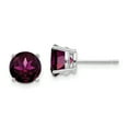 thumbnail image 1 of 14K White Gold 7mm Rhodolite Garnet Stud Earrings, 1 of 5