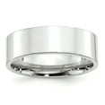 thumbnail image 1 of 14K White Gold 7mm Standard Flat Comfort Fit Band Ring Size 10, 1 of 7