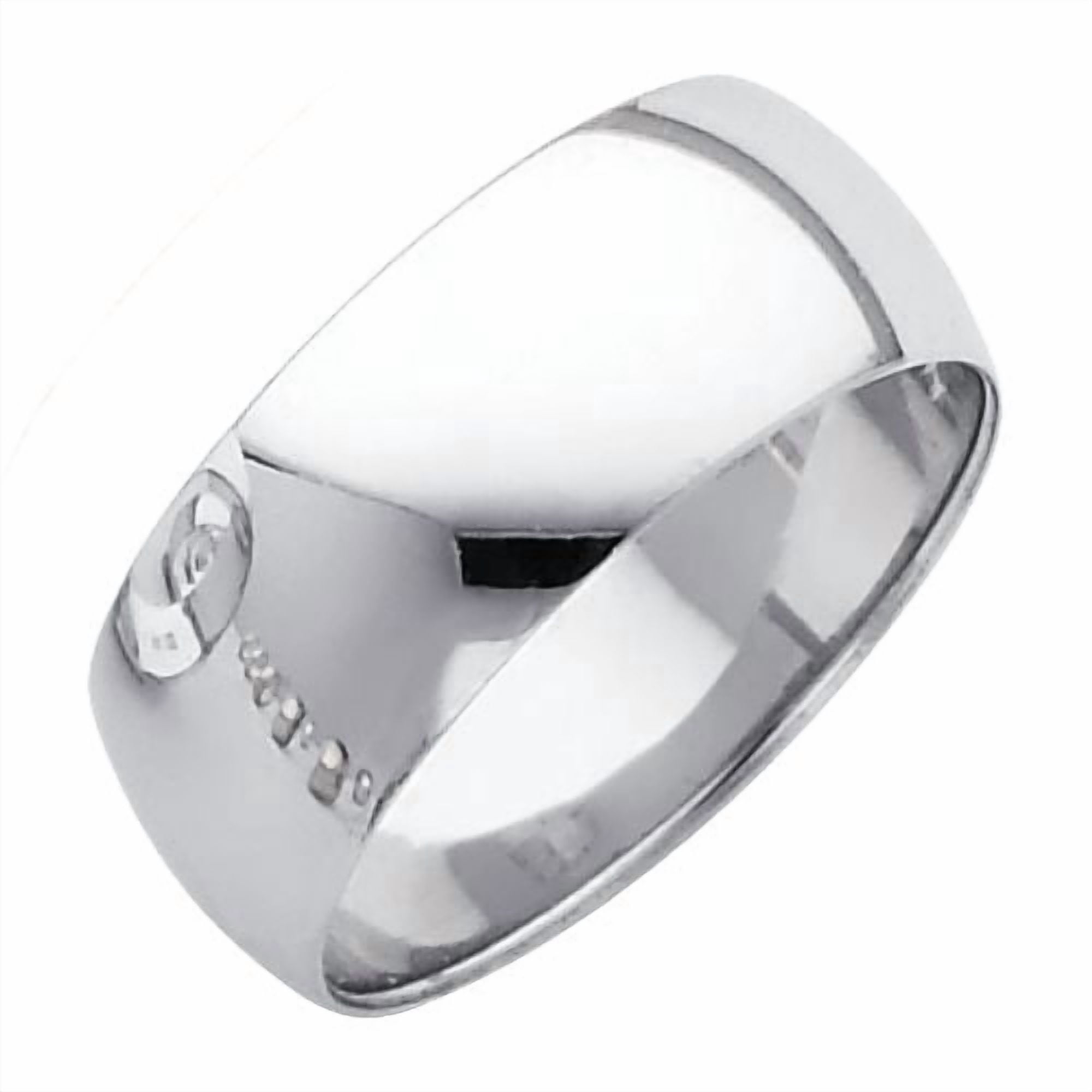14K White Gold 8MM Plain Wedding Band - Walmart.com 14K White Gold 8MM Plain Wedding Band - Walmart.com
