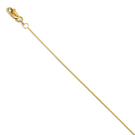 Leslie's 14K White Gold .8mm Spiga Chain Anklet