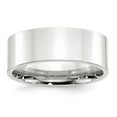 thumbnail image 1 of 14K White Gold 8mm Standard Flat Comfort Fit Band Ring Size 10, 1 of 7