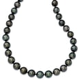 thumbnail image 1 of 14K White Gold 9-12 mm Semi-Round Saltwater Cultured Tahitian Graduated 19 in. Necklace, 1 of 1