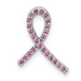 thumbnail image 1 of 14K White Gold Awareness Pink Sapphire Slide Pendant, 1 of 1