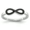 thumbnail image 1 of 14K White Gold Black Diamond Ring (0.081Cttw) Ring Size 6.75, 1 of 7