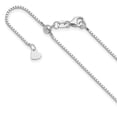 thumbnail image 1 of 14K White Gold Box Chain Styles Necklace Adjustable 1 mm 22 inch, 1 of 6