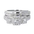 thumbnail image 1 of 14K White Gold Bridal Set Baguette and Round Diamonds 3 Style Style 0.63ctw Diamonds Rings, 1 of 3