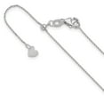 thumbnail image 1 of 14K White Gold Cable Chain Styles Necklace Adjustable 1mm D/C 22 inch 1 mm, 1 of 6