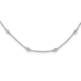 thumbnail image 1 of 14K White Gold Cable Diamond Necklace Chain Station 20 inch 3 mm, 1 of 5