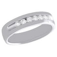 thumbnail image 1 of 14K White Gold Channel Set Diamond Wedding Band 7 Stone Engagement Ring 1/2 Ct., 1 of 5