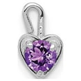thumbnail image 1 of 14K White Gold Charm Pendant (02) February Synthetic Birthstone Purple, 1 of 3