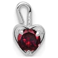 thumbnail image 1 of 14K White Gold Charm Pendant (07) July Synthetic Birthstone, 1 of 3