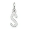thumbnail image 1 of 14K White Gold Charm Pendant 15 mm 5-6 Small Slanted Block Initial S Char, 1 of 3