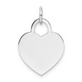 thumbnail image 1 of 14K White Gold Charm Pendant 22 mm 15 Medium Engravable Heart, 1 of 3