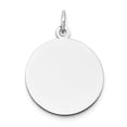 thumbnail image 1 of 14K White Gold Charm Pendant 25 mm 18 Plain .009 Gauge Round Engravable Disc, 1 of 2
