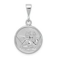 thumbnail image 1 of 14K White Gold Charm Pendant 29 mm 16 Polished & Satin Angel, 1 of 3