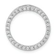 thumbnail image 1 of 14K White Gold Charm Pendant Diamond Round 1 2Ct. Circle Chain Slide, 1 of 4
