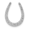 thumbnail image 1 of 14K White Gold Charm Pendant Diamond Round 1 4Ct. Horseshoe Chain Slide, 1 of 3