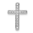 thumbnail image 1 of 14K White Gold Charm Pendant Diamond Round 1 6Ct. Latin Cross Chain Slide, 1 of 4