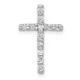 thumbnail image 1 of 14K White Gold Charm Pendant Lab Grown Diamond Si1 Si2, G H I, Cross, 1 of 1