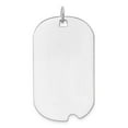 thumbnail image 1 of 14K White Gold Charm Pendant Notched 39 mm 19 Plain .035 Gauge Engravable Dog Tag With Notch Disc, 1 of 3