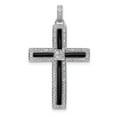 thumbnail image 1 of 14K White Gold Charm Pendant Onyx 1 3Ct. Diamond & Cross, 1 of 4