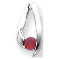 thumbnail image 1 of 14K White Gold Charm Pendant Ruby Round Red 17 mm 8 0.93 In, 1 of 2