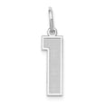 thumbnail image 1 of 14K White Gold Charm Pendant Themed 1 21 mm 4 Medium Satin Number, 1 of 2
